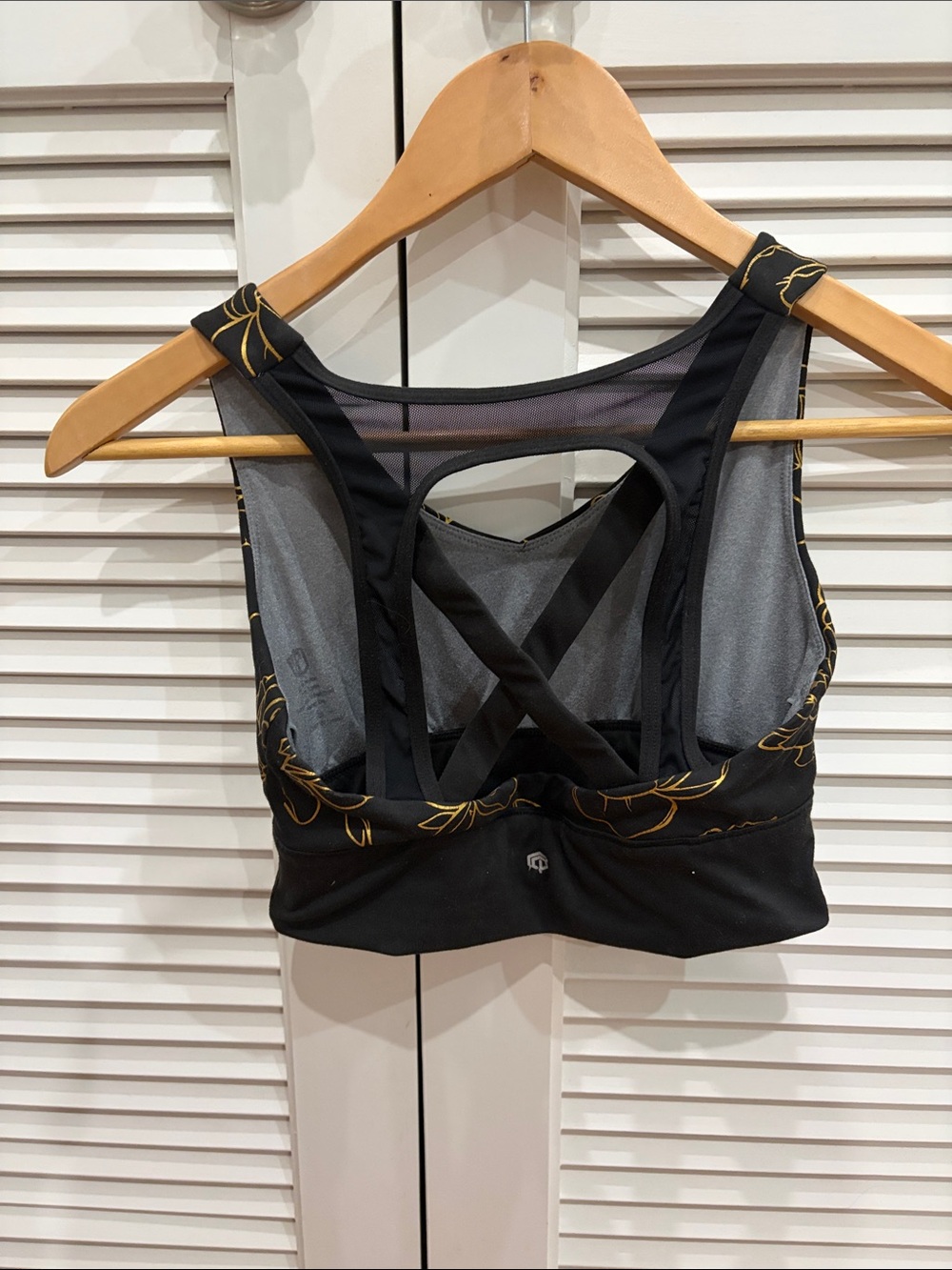 Born Primitive Black & Gold Floral Sports Bra Size: Small - Picture 3 of 8